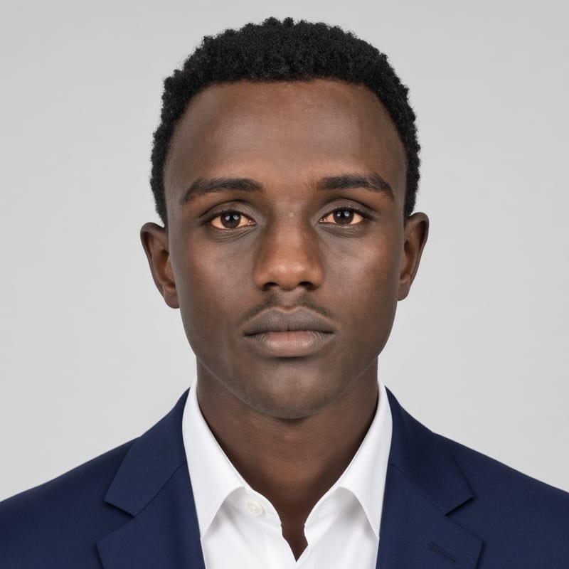 Portrait of Hamed Hamaad Nalle, Operations Manager of Feiyah Action Network